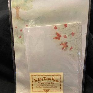 Applause Teddy Tum Tum Stationery Set -Butterflies paper envelopes pen pouch New